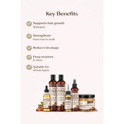 Botanic Hair care. 100% Unrefined Full Batana Hair Care Routine Line Products 100% Unrefined Batana Oil System
