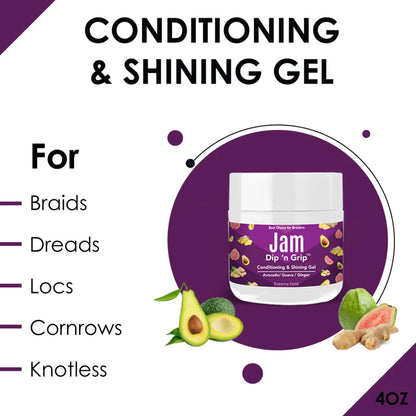 Jam Dip n Grip Conditioning &amp; Shining Gel Extreme Hold For All Hair Types (4oz)