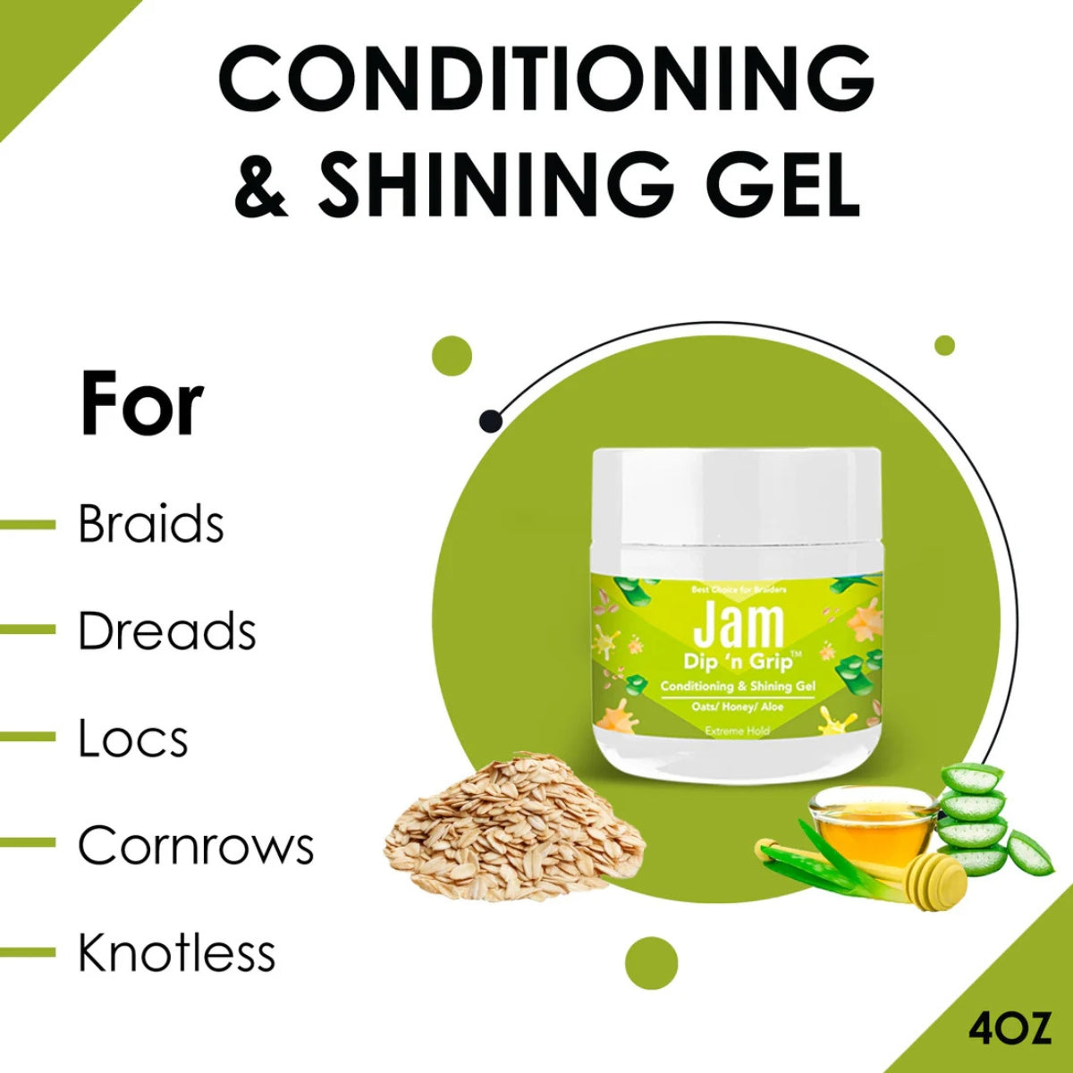 Jam Dip n Grip Conditioning &amp; Shining Gel Extreme Hold, All Hair Types (4oz)