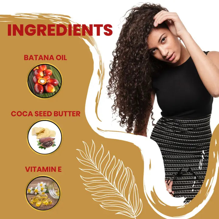 BOTANIC BY J.AMILA® 100% Unrefined Batana Oil Revitalized Hair Growth &amp; Strength – Thicker, Fuller &amp; Healthier Hair for All Hair Types 2oz / 60mL