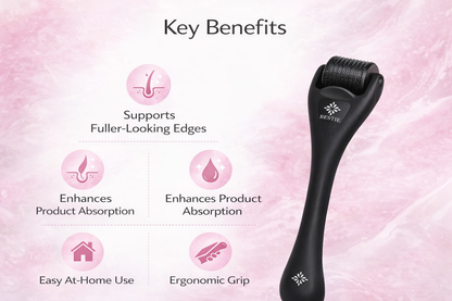 BESTIE Beauty Derma Roller for Edges &amp; Hairline – Supports Fuller-Looking Edges, At-Home Edge Care Tool