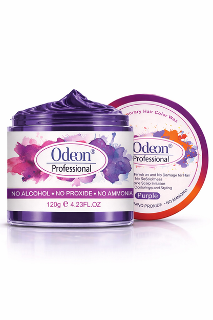 Odeon Professional Purple Hair Color Wax, Temporary Hair Dye for Women &amp; Men (4.23oz)