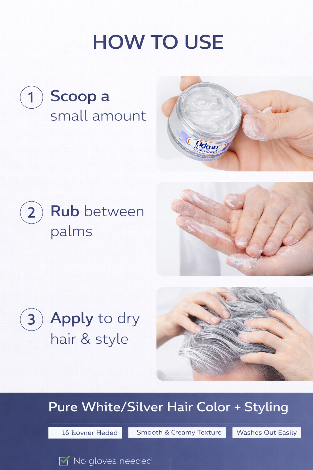 Odeon Professional Blonde Hair Color Wax – Temporary Hair Dye for Women &amp; Men | Washable, Natural Formula, Easy Styling (4.23oz)