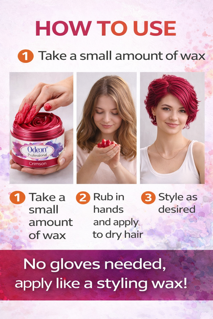 Odeon Professional CRIMSON Hair Color Wax, Temporary Hair Dye for Men &amp; Women  (4.23oz)