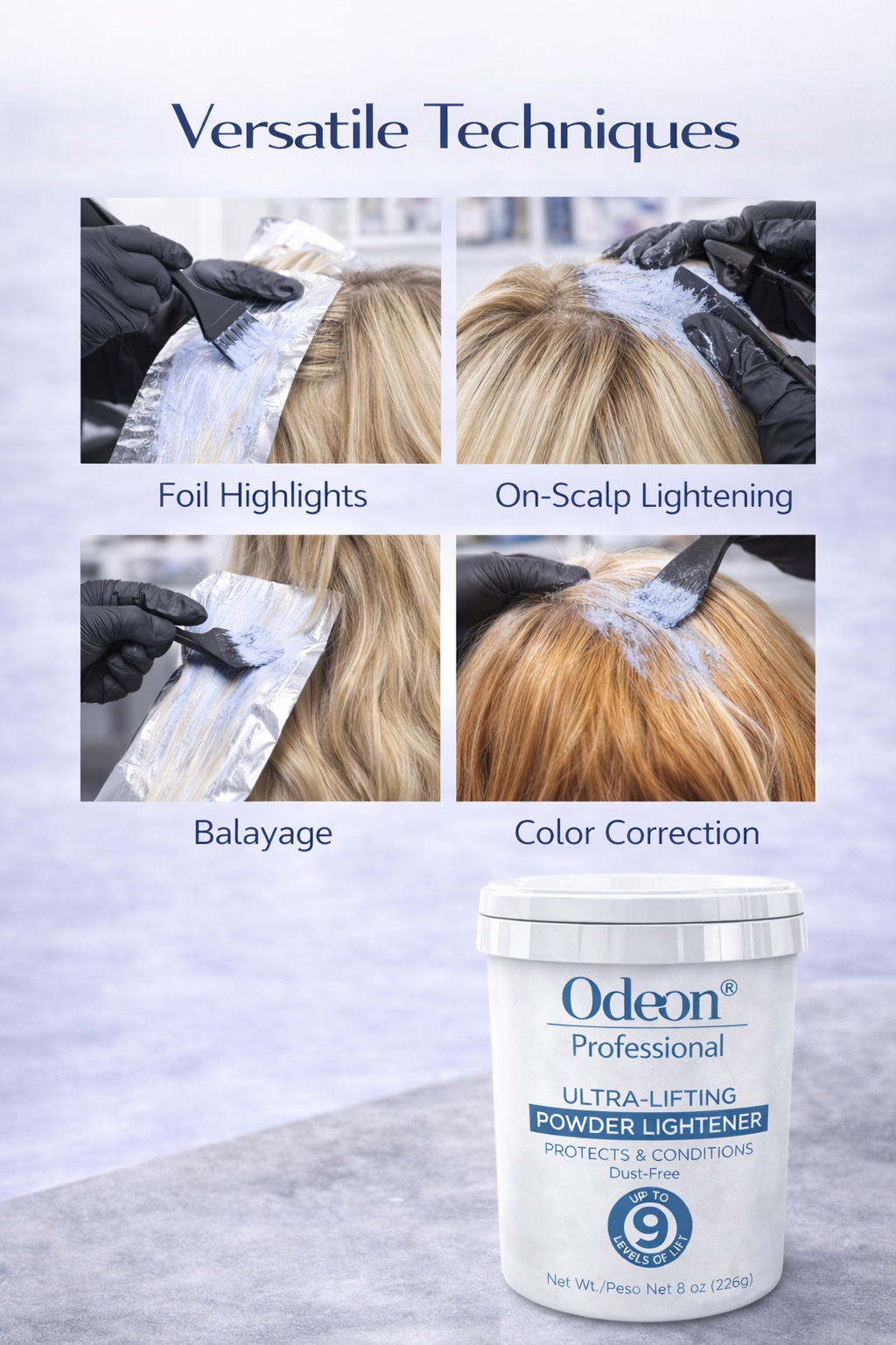 Odeon Professional Ultra-Lifting Powder Lightener up to 9 Levels 8oz (226g)