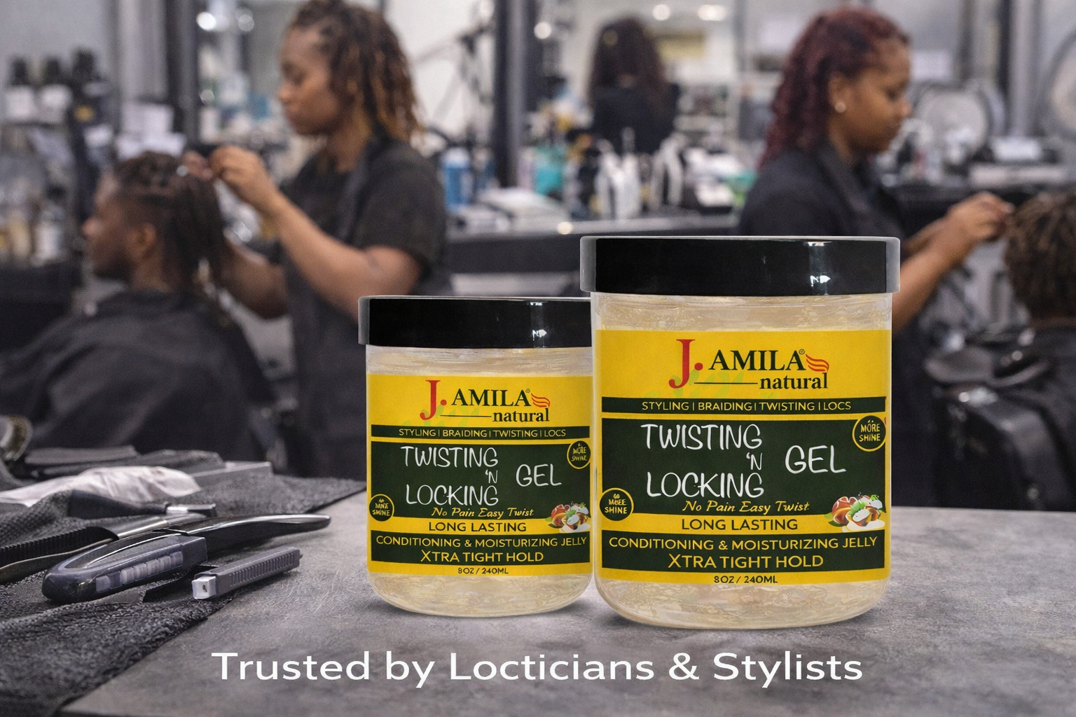 Jamila Natural Award-Winning– Xtra Hold Twisting ‘N Locking Gel (8oz / 240ml)