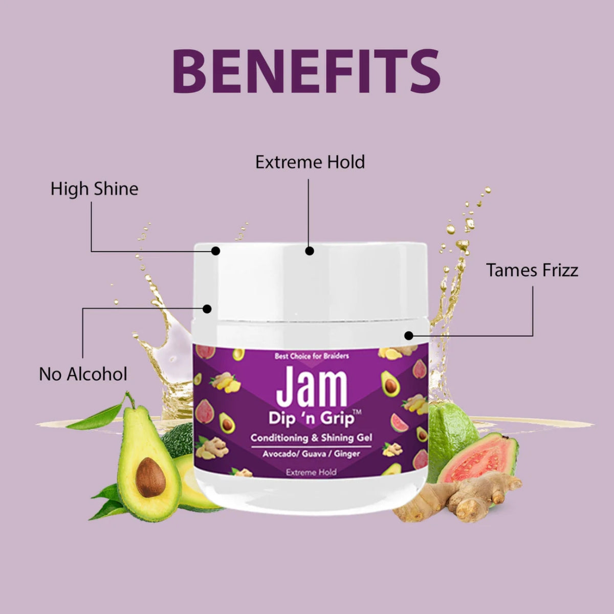 Jam Dip n Grip Conditioning &amp; Shining Gel Extreme Hold For All Hair Types (4oz)