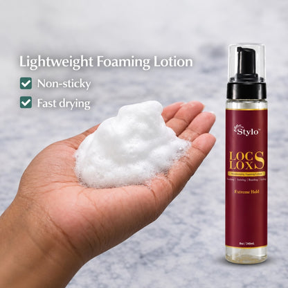 STYLO™ Locs Loxs Super Hold Hair Gel &amp; Styling Foaming Lotion Extreme Hold Bundle • Pack of 2