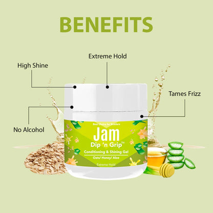 Jam Dip n Grip Conditioning &amp; Shining Gel Extreme Hold, All Hair Types (4oz)