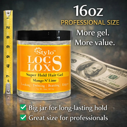 STYLO™ Locs Loxs Super Hold Hair Styling Gel  Mango N&