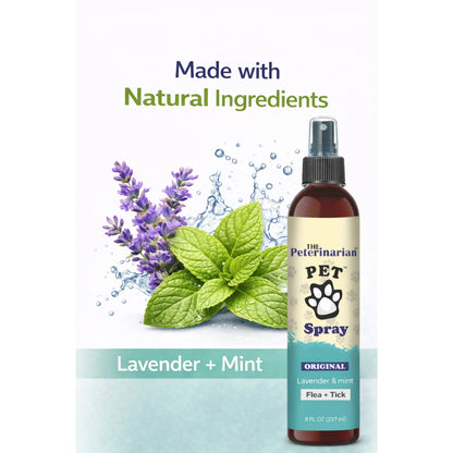 The PetErinarian™ Natural Flea &amp; Tick Spray – Lavender &amp; Mint 8oz