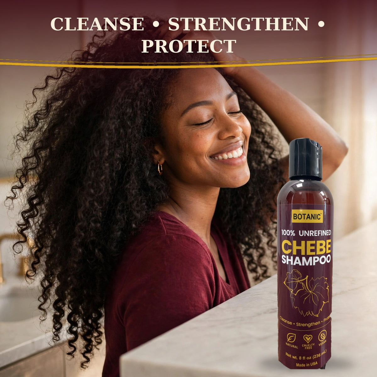 Botanic 100% Unrefined Chebe Shampoo - 8 fl oz