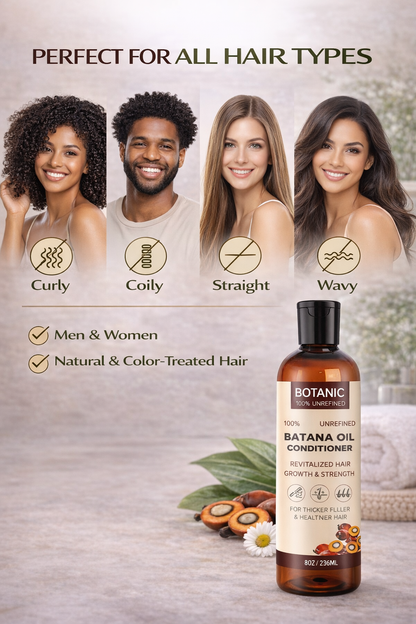 Batana oil conditioner suitable for all hair types curly coily straight and wavy