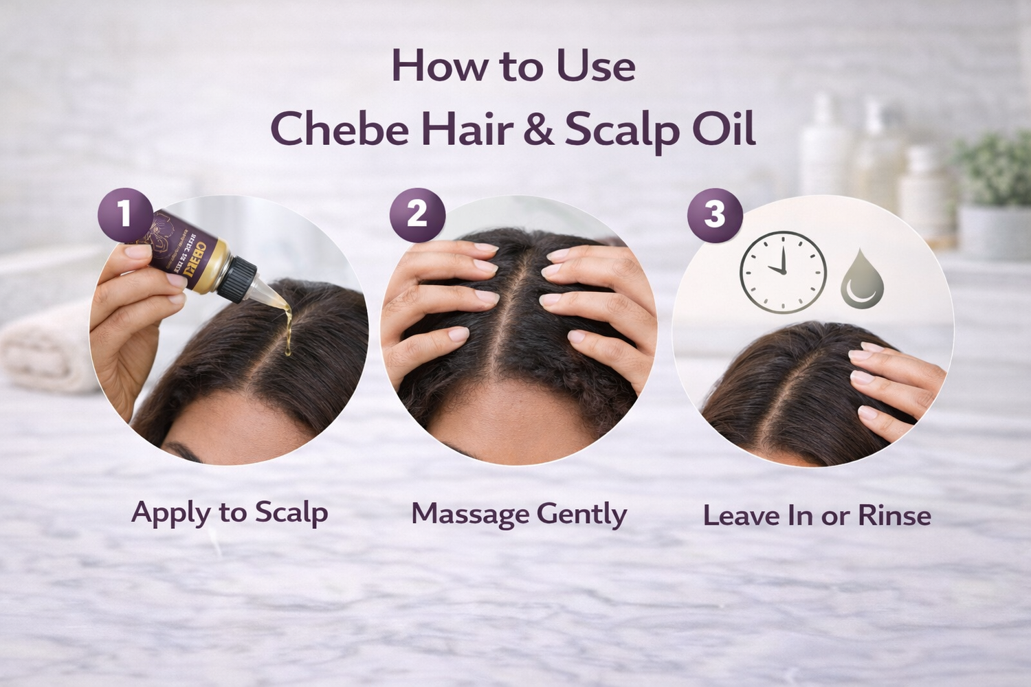 100% Unrefined Chebe Hair &amp; Scalp Oil – Strength, Nourishment &amp; Moisture Retention | Vegan, Cruelty-Free 4 fl oz (118 mL)