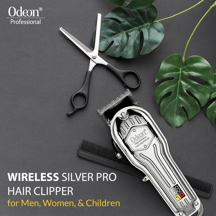 Odeon Silver Pro Hair Clippers, for Men, Women, &amp; Children