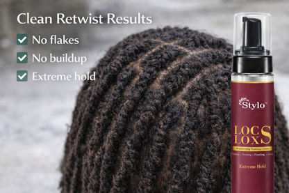 STYLO™ Locs Loxs Super Hold Hair Gel &amp; Styling Foaming Lotion Extreme Hold Bundle • Pack of 2