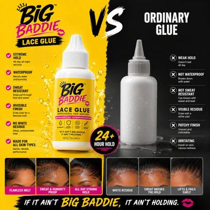 BIG BADDIE Lace Glue – Extreme Hold Waterproof Wig Adhesive (1.3oz / 38mL)