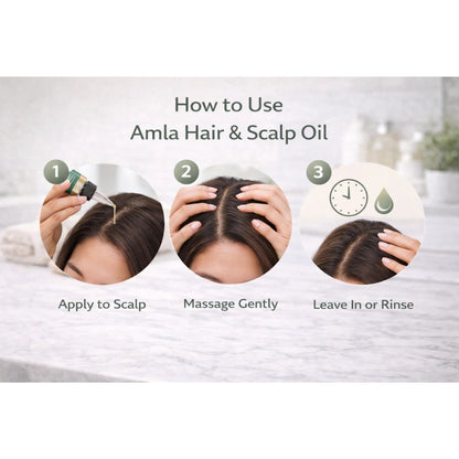 100% Unrefined Amla Hair &amp; Scalp Oil – Natural Growth, Shine &amp; Strength | Vegan, Cruelty-Free 4 fl oz (118 mL)