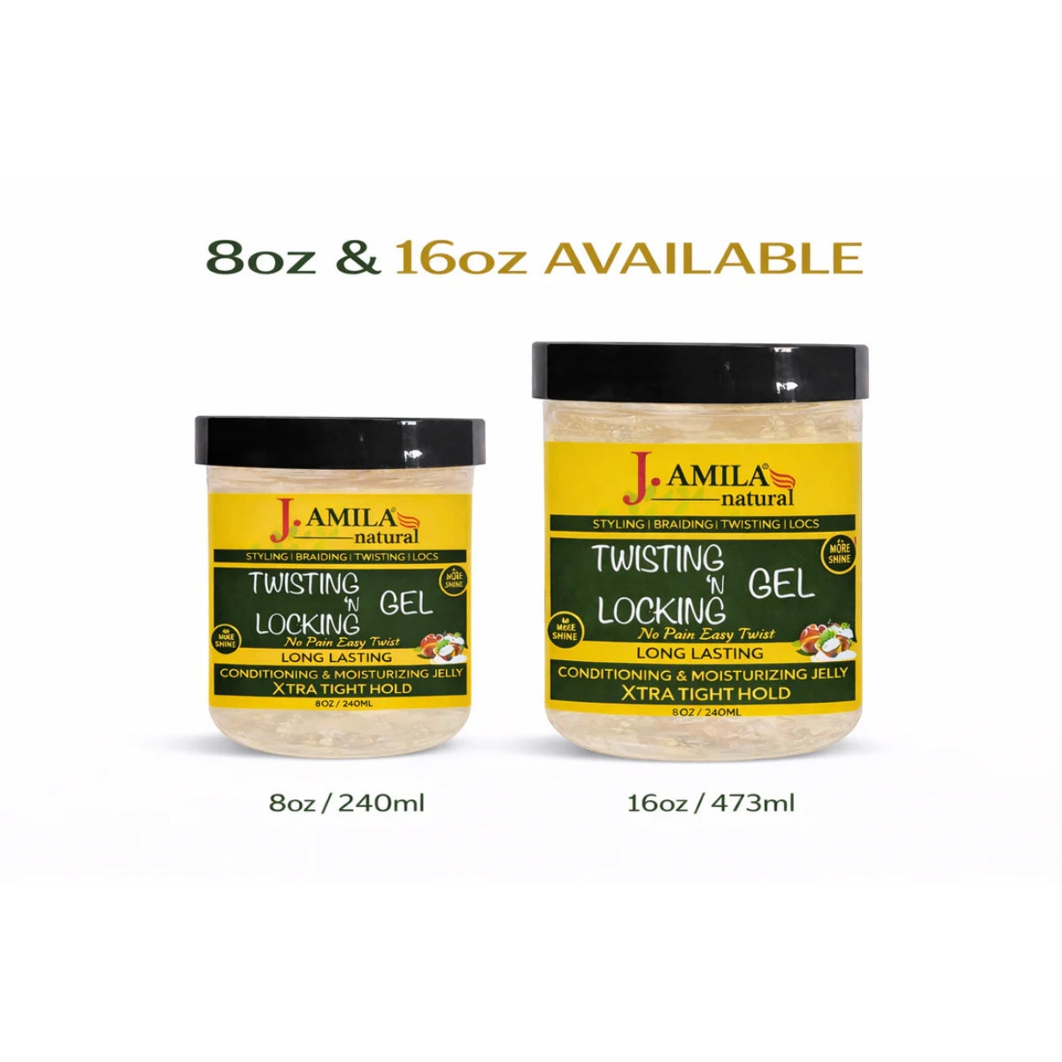 Jamila Natural Award-Winning– Xtra Hold Twisting ‘N Locking Gel (16oz / 473ml)