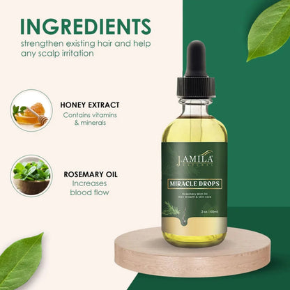 J. AMILA Natural Miracle Drops Rosemary Mint Oil Hair (2oz)