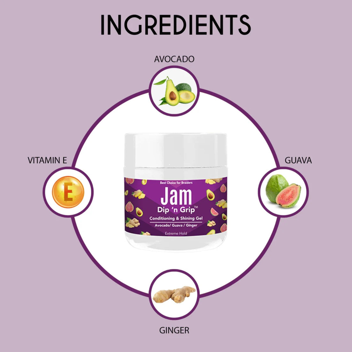 Jam Dip n Grip Conditioning &amp; Shining Gel Extreme Hold For All Hair Types (4oz)