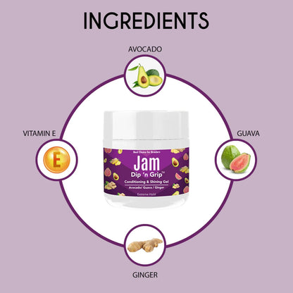 Jam Dip n Grip Conditioning &amp; Shining Gel Extreme Hold For All Hair Types (4oz)