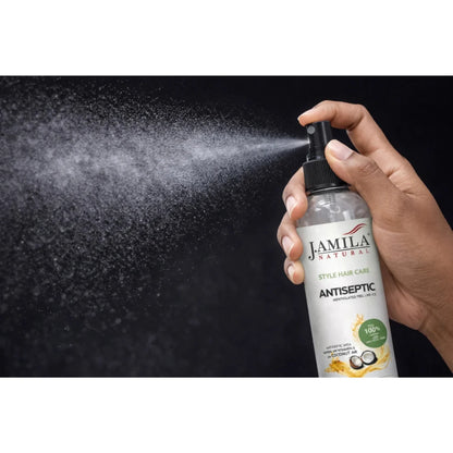 J. Amila Natural Antiseptic Spray with Coconut Oil – Mentholated Scalp Relief, Itch Control &amp; Scalp Detox for Wigs, Braids &amp; Natural Hair (8 oz / 237 ml)