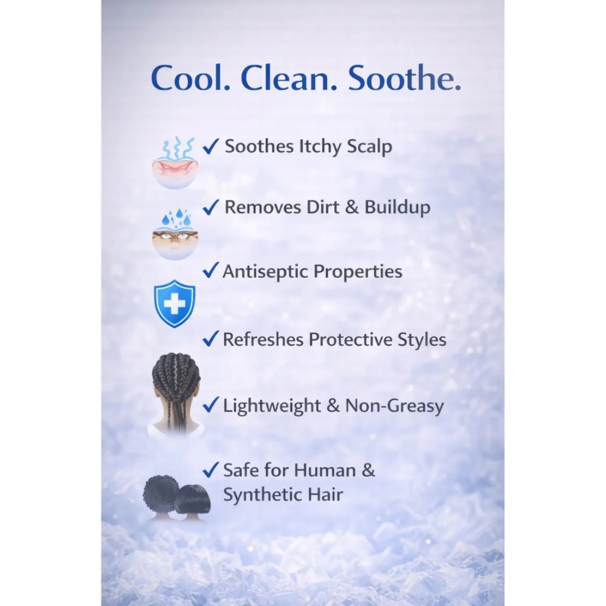 J. AMILA Natural Cool Scalp Refresher with Menthol, Myrrh, Vitamin E &amp; Coconut Oil – Cooling Scalp Spray for Braids, Wigs, Natural &amp; Synthetic Hair (8 oz)
