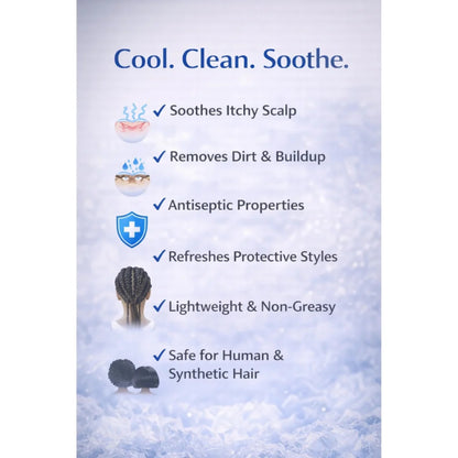 J. AMILA Natural Cool Scalp Refresher with Menthol, Myrrh, Vitamin E &amp; Coconut Oil – Cooling Scalp Spray for Braids, Wigs, Natural &amp; Synthetic Hair (8 oz)