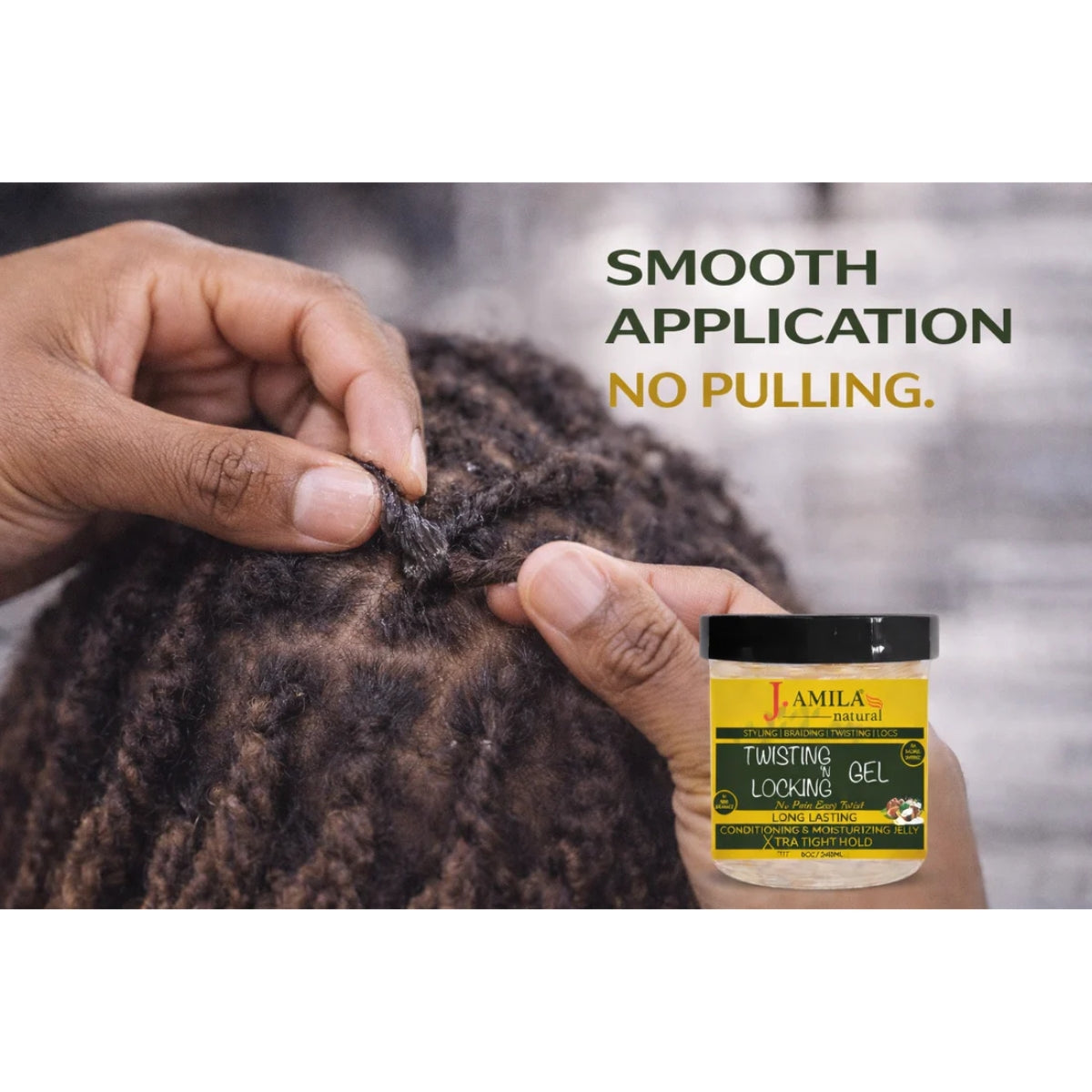 J. Amila Natural Award-Winning– Xtra Hold Twisting ‘N Locking Gel (8oz / 240ml)
