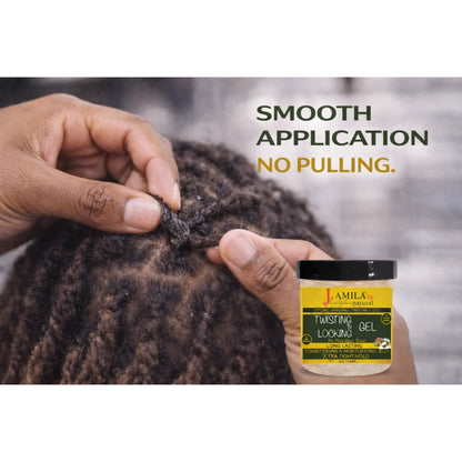 J. Amila Natural Award-Winning– Xtra Hold Twisting ‘N Locking Gel (8oz / 240ml)