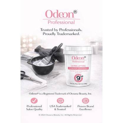 Odeon Professional Ultra-Lifting Powder Lightener Up To 9++ level For Hair 4oz