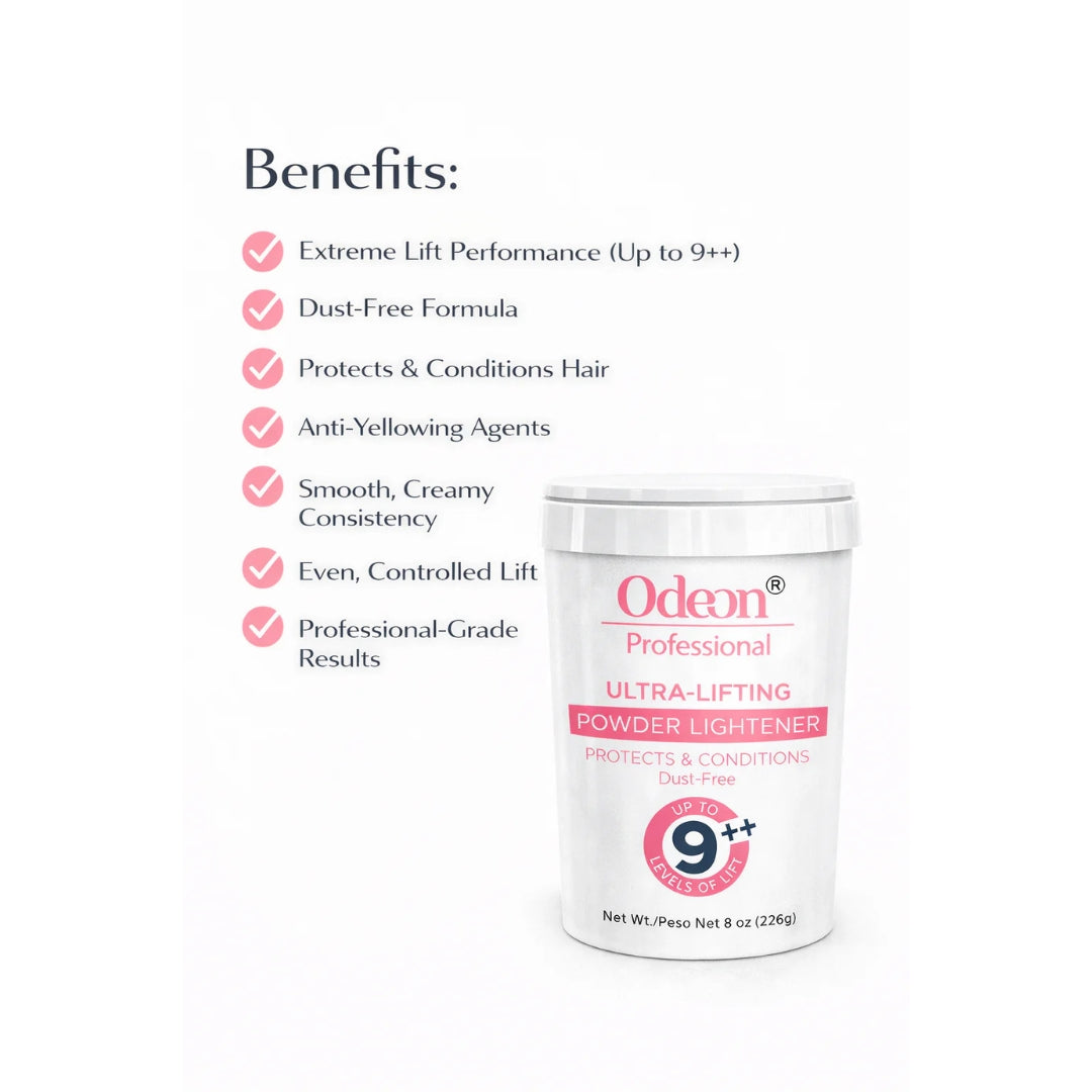 Odeon Professional Ultra-Lifting Powder Hair Lightener Up To 9++ level 8oz