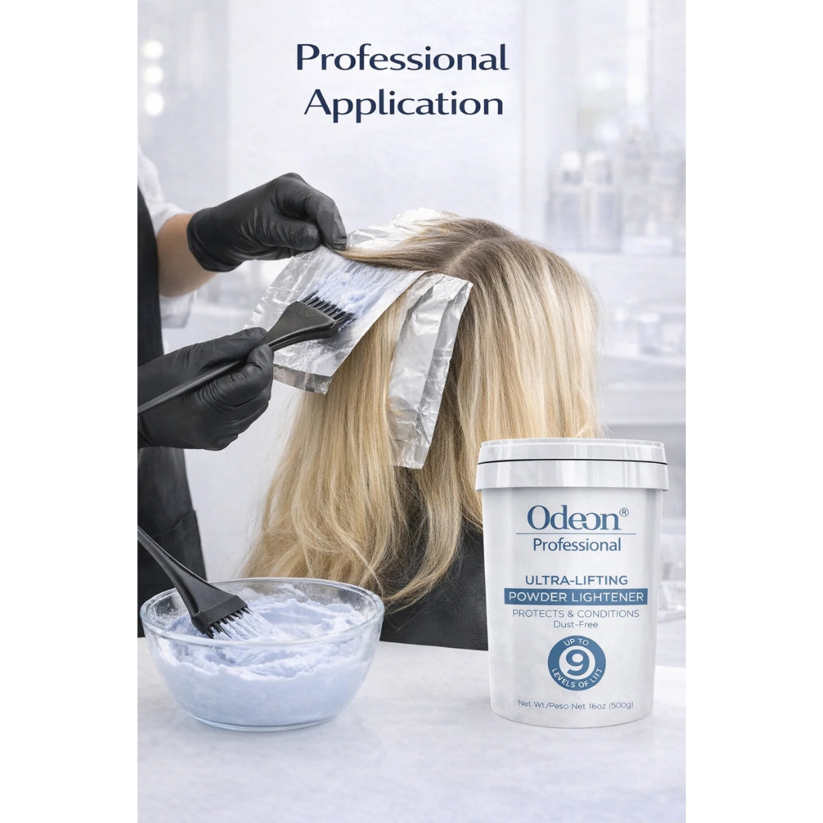 Odeon Professional Ultra-Lifting Powder Lightener Up to 9 Levels 16oz -500g