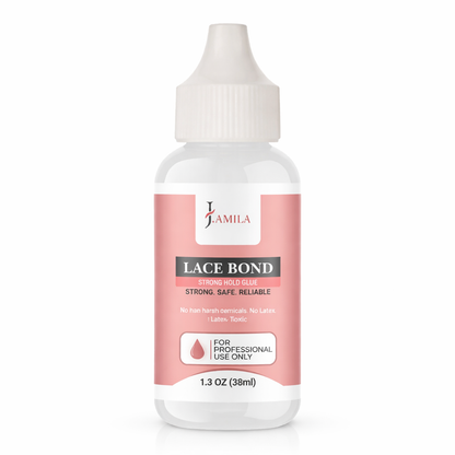 J.AMILA® Professional Lace Bond Strong, Safe, Reliable Hair Adhesive Water and Oil Resistant for Invisible Wig Bonding 1.3 oz 38ml