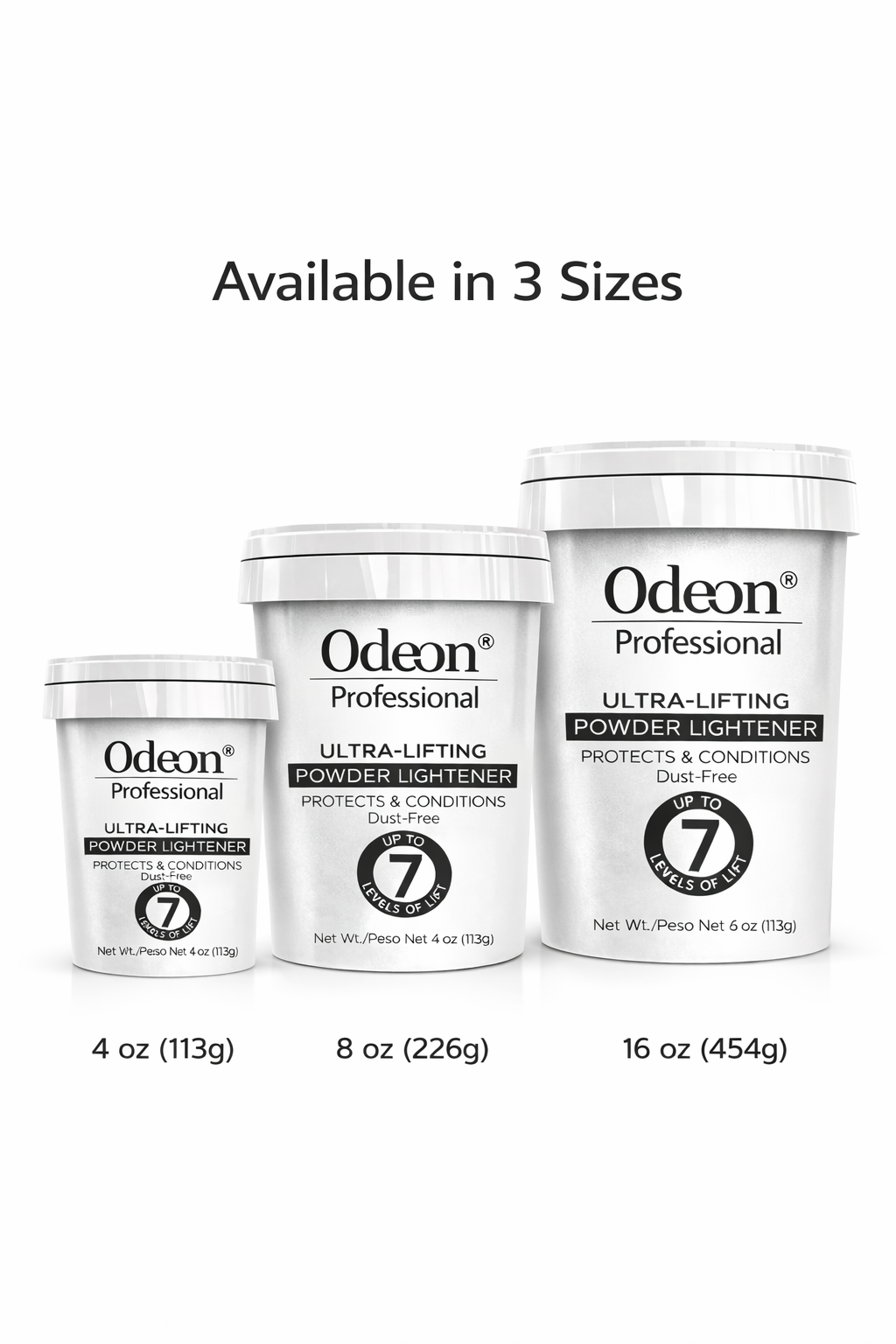 Odeon® Professional Ultra-Lifting Powder Lightener – Dust-Free Bleach, Up to 7 Levels of Lift (16 Oz)