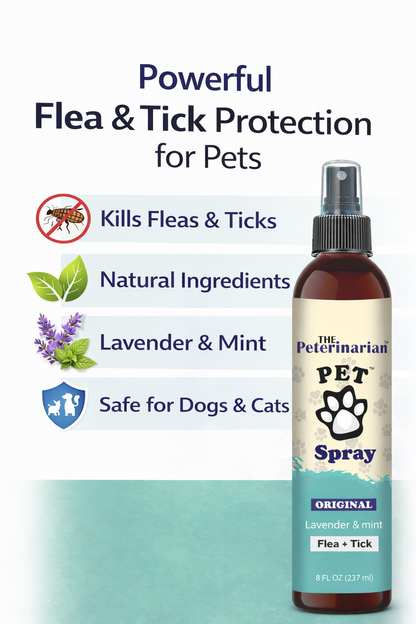 The PetErinarian™ Natural Flea &amp; Tick Spray – Lavender &amp; Mint 8oz