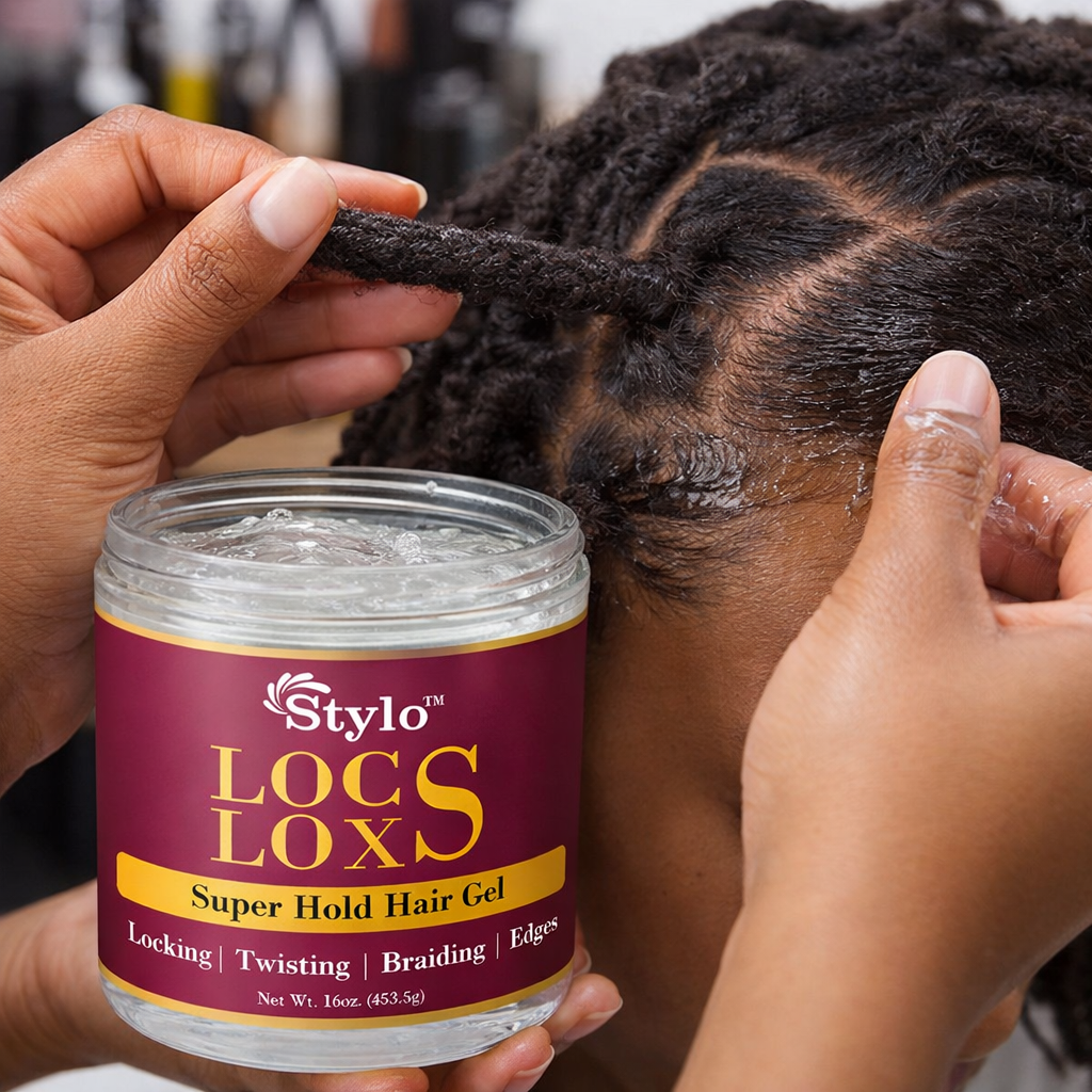 Stylo™ Locs Loxs Super Hold Hair Gel Locking, Twisting, Braiding &amp; Edges 2 Pack Deal 16oz