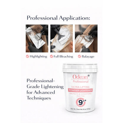 Odeon Professional Ultra-Lifting Powder Hair Lightener Up To 9++ Level 16oz