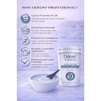 Odeon Professional Ultra-Lifting Powder Lightener up to 9 Level 4oz (118g)