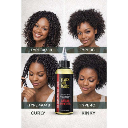 Black Girl Magic infused with gold press Unrefined Batana growth hair oil 4 Oz