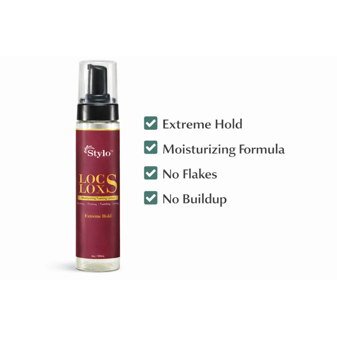 Stylo™ Locs Lox Moisturizing Hair Foaming Lotion Extreme Hold – 8oz / 240 mL