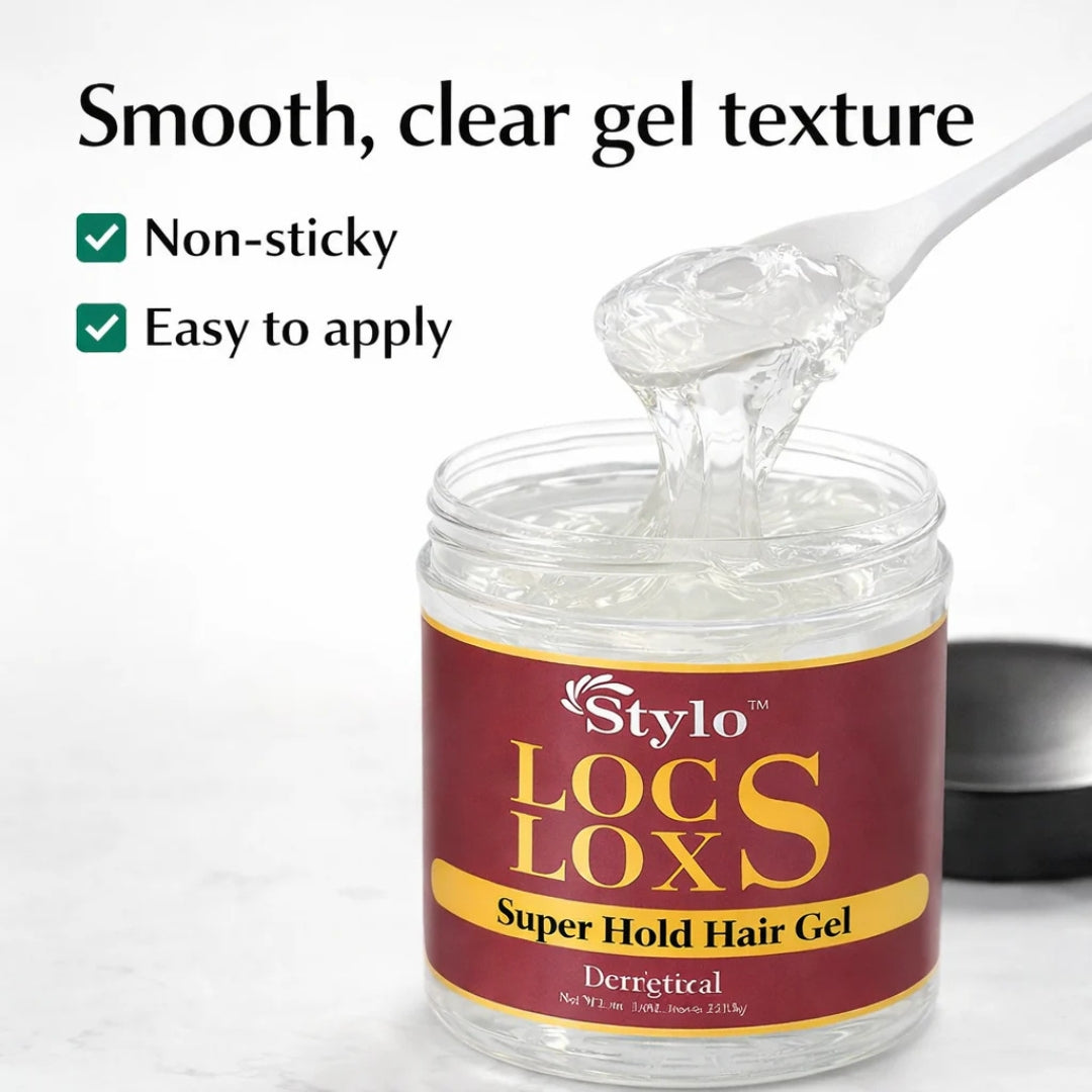 Stylo™ Locs Loxs Super Hold Hair Gel Locking, Twisting, Braiding &amp; Edges
3 Pack 16oz