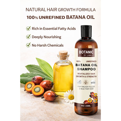 Botanic 100% Unrefined Batana Oil Shampoo – For Thicker, Fuller &amp; Healthier Hair 8 oz
