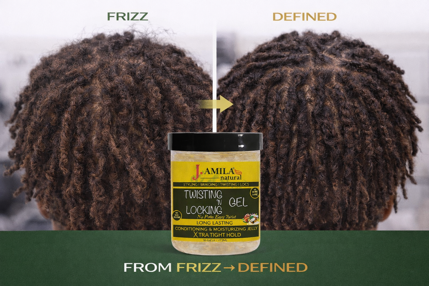Jamila Natural Award-Winning– Xtra Hold Twisting ‘N Locking Gel (16oz / 473ml)