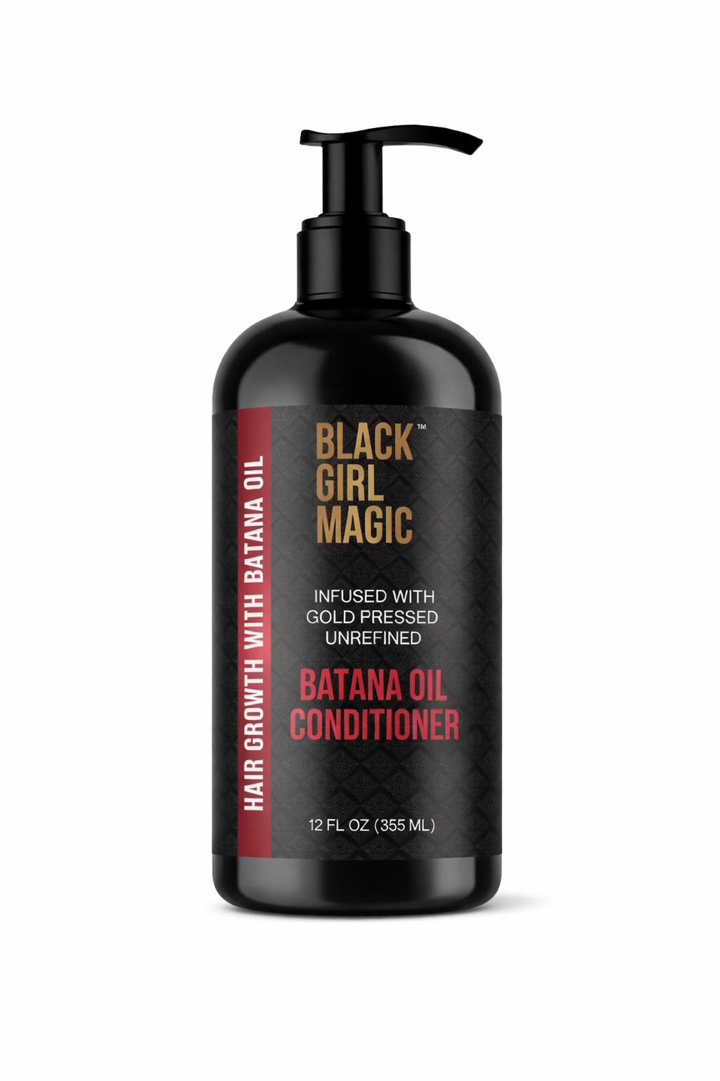 Black Girl Magic infused with Gold press, unrefined, Batana Hair Growth oil conditioner 12oz