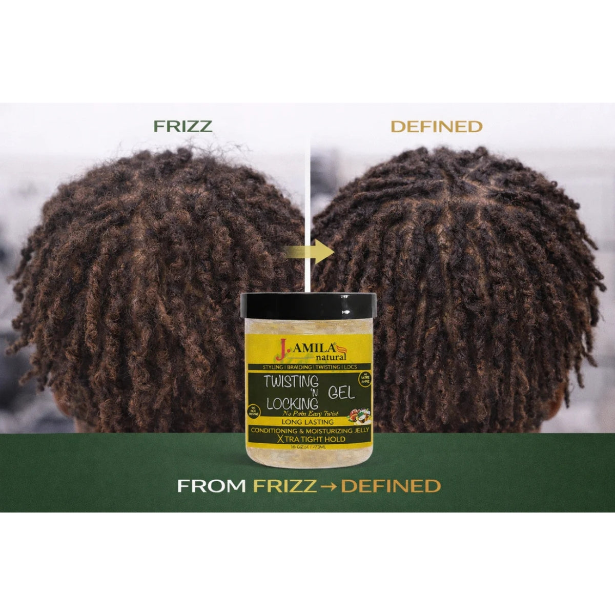 Jamila Natural Award-Winning– Xtra Hold Twisting ‘N Locking Gel (16oz / 473ml)