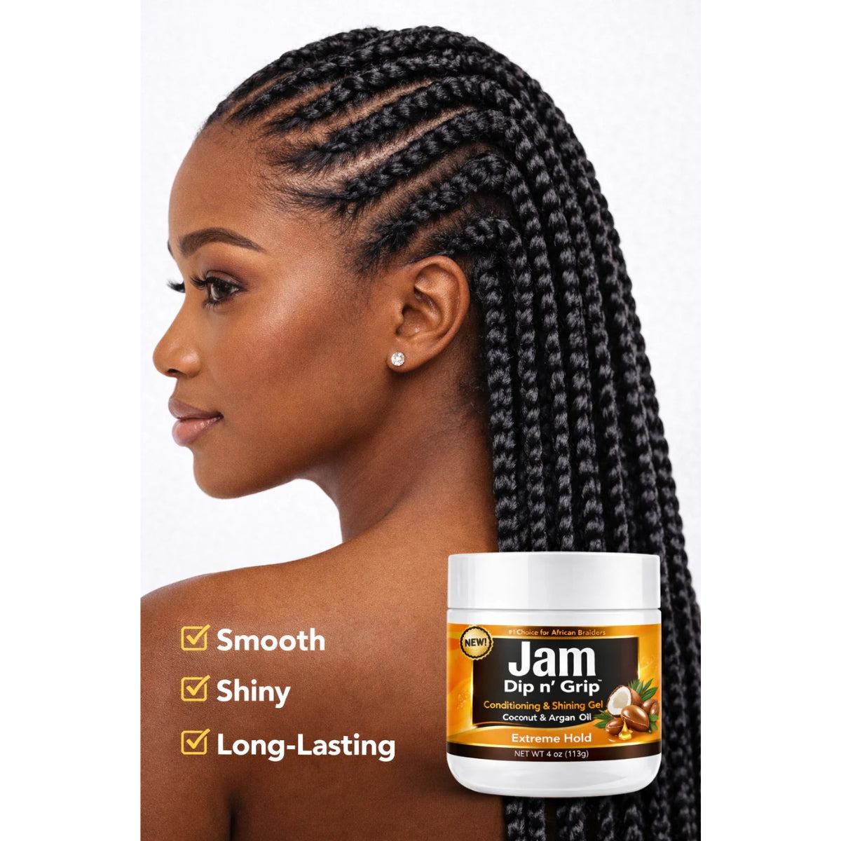 Jam Dip n’ Grip® Extreme Hold Conditioning &amp; Shining Gel 4oz