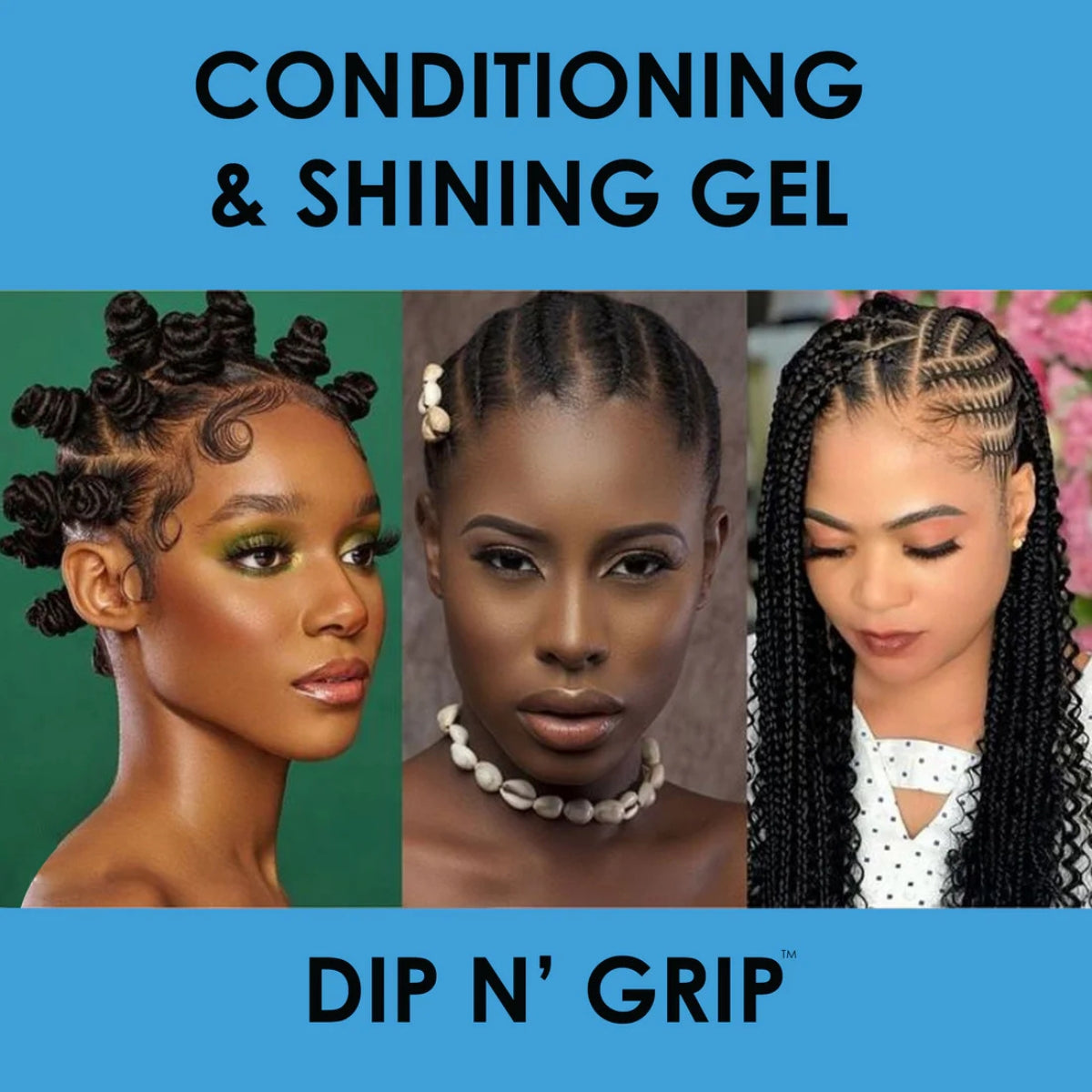 Jam Dip n Grip Conditioning &amp; Shining Gel Acai Berry/Grape Seed/Melon, Extreme Hold Hair Gel (4oz)