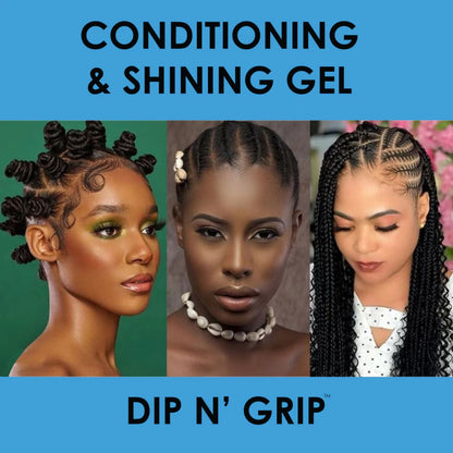 Jam Dip n Grip Conditioning &amp; Shining Gel Acai Berry/Grape Seed/Melon, Extreme Hold Hair Gel (4oz)